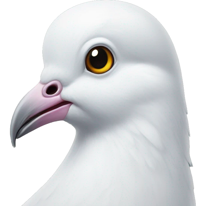 White Jacobin pigeon emoji