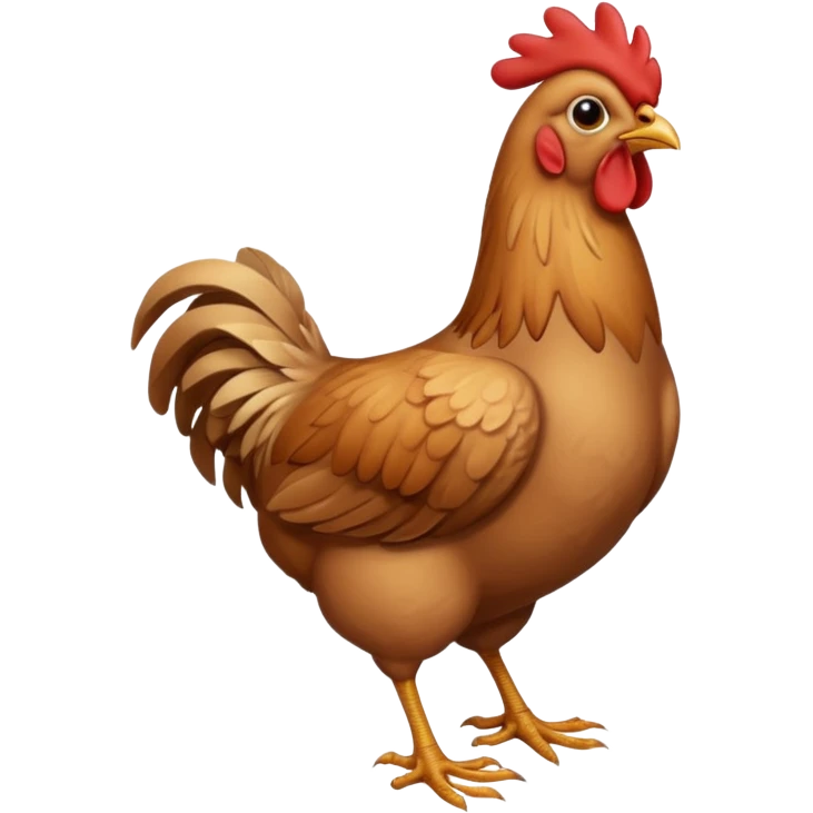 skinny light brown chicken full body no comb emoji