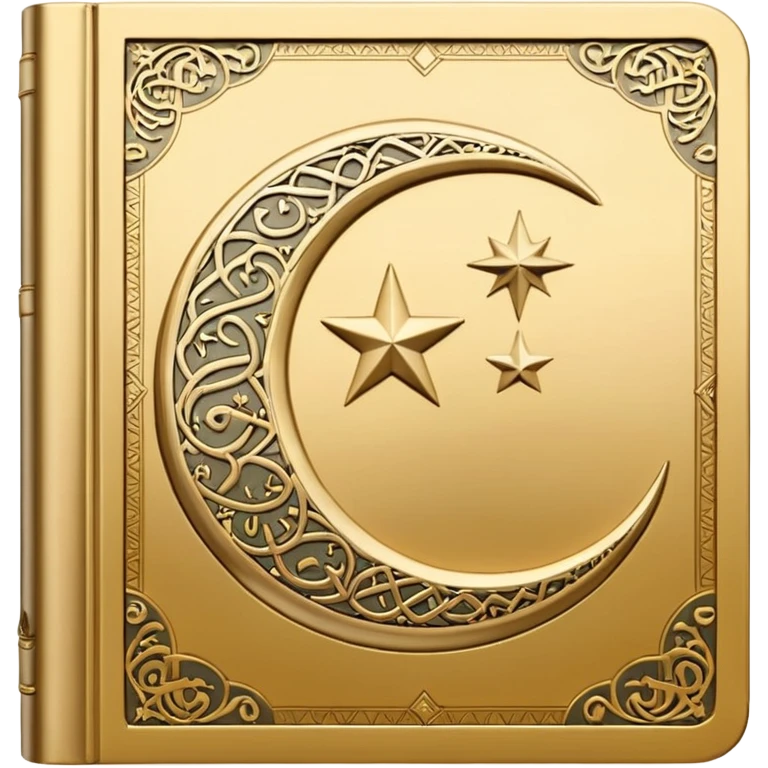 Closed Quran with the Islamic Symbol on it (moon and star) emoji
