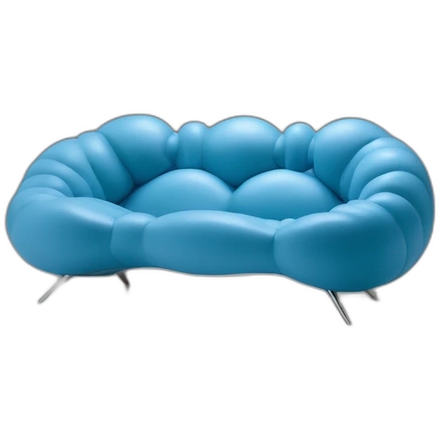 Blue bubble couch Roche Bobois emoji