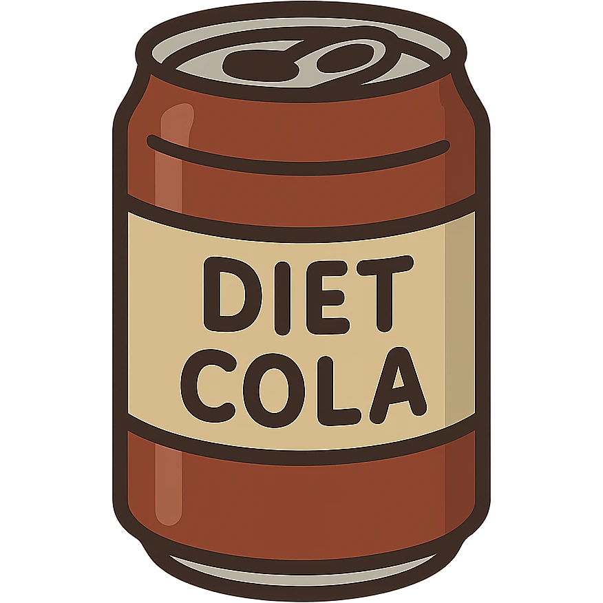 flat toon diet cola emoji