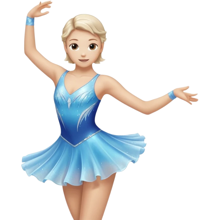 Ice skater twirling emoji