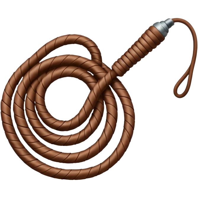 Whip – coiled leather whip. emoji