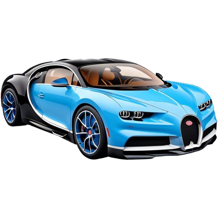 Bugatti Chiron - Bugatti (Model Year: 2022) (Iconic colour: Blue and black) emoji