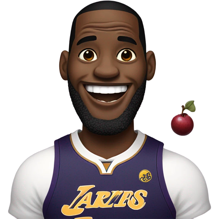 make an emojo of lebron james eating a blueberrie

 emoji