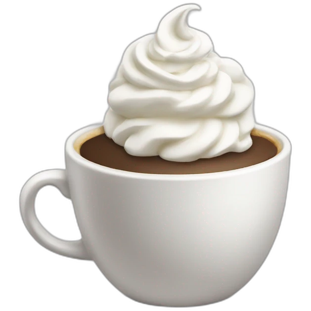 Coffee with whipped cream  emoji