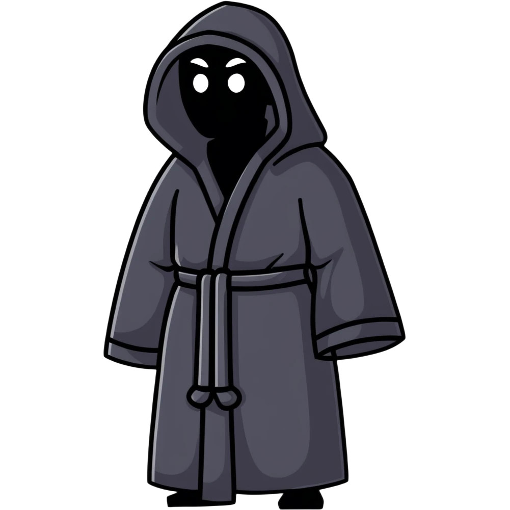 shadowy figure in a black robe emoji