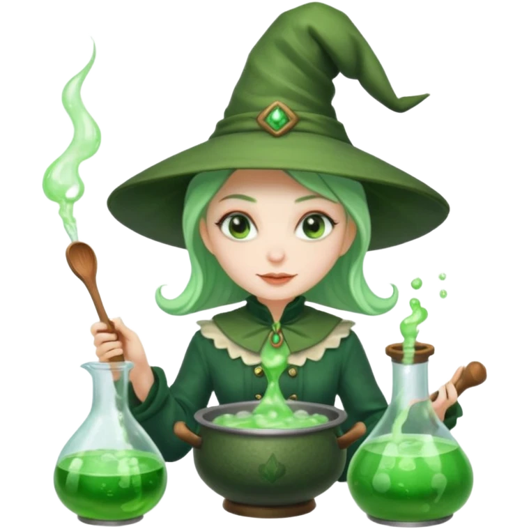 green witch cooking potion emoji