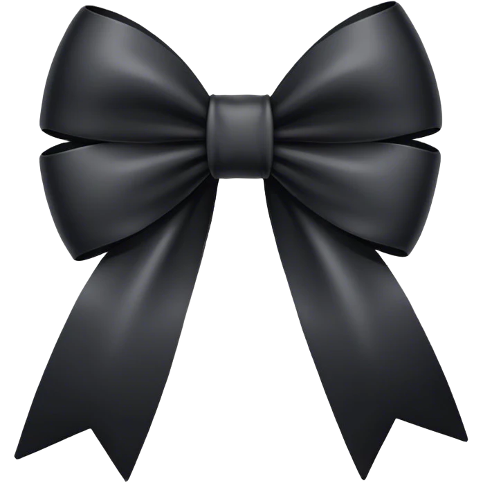Black bow emoji