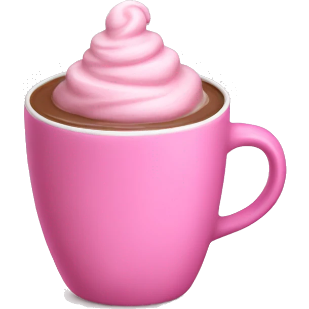 Pink hot chocolate  emoji