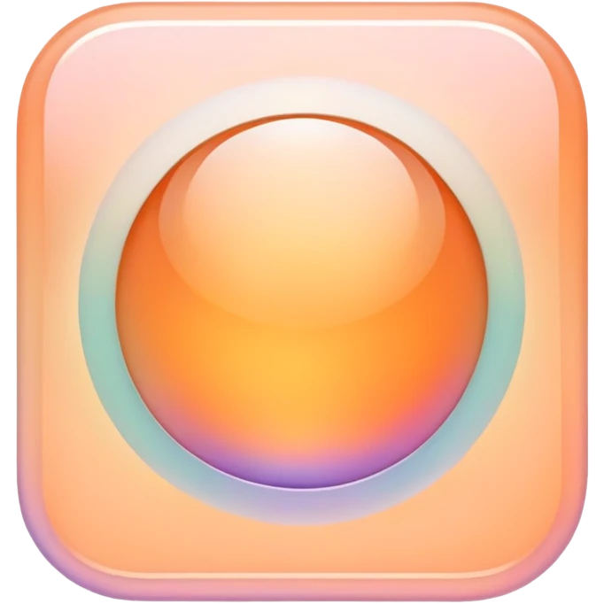 Iridescent pastel orange formal elegant sophisticated cultured neat pretty beautiful nifty app icon emoji