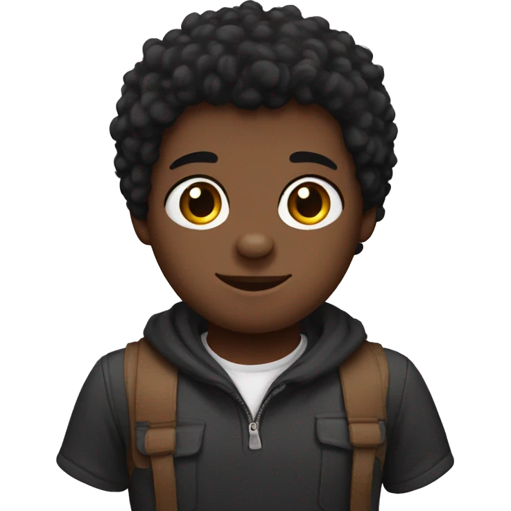 Black hair teddy bear emoji