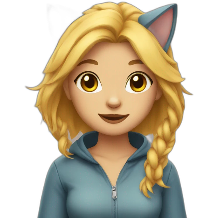 Cat girl emoji