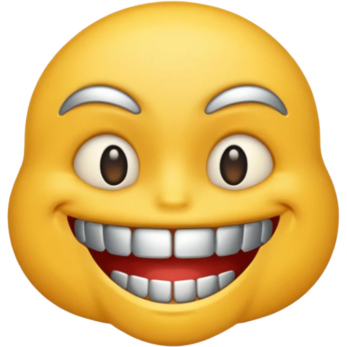 😬 emoji but make the teeth silver couloured emoji
