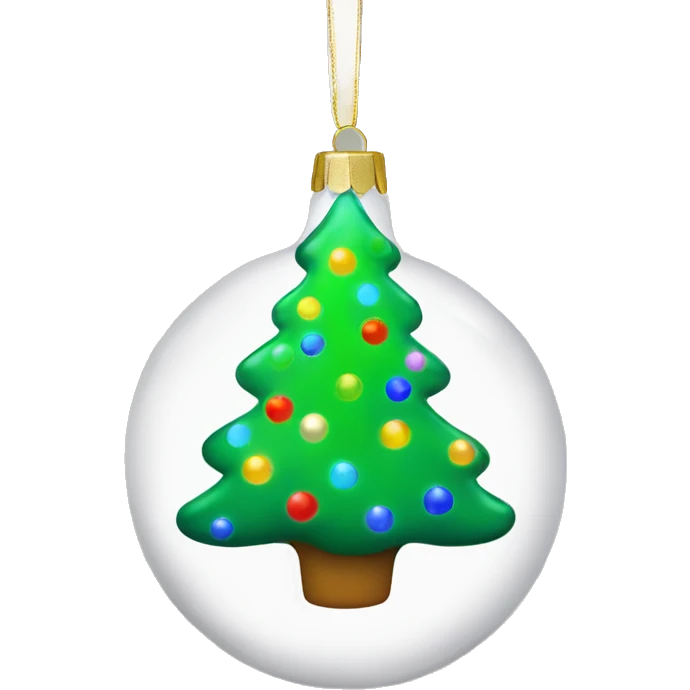 Iridescent Christmas tree ornament emoji