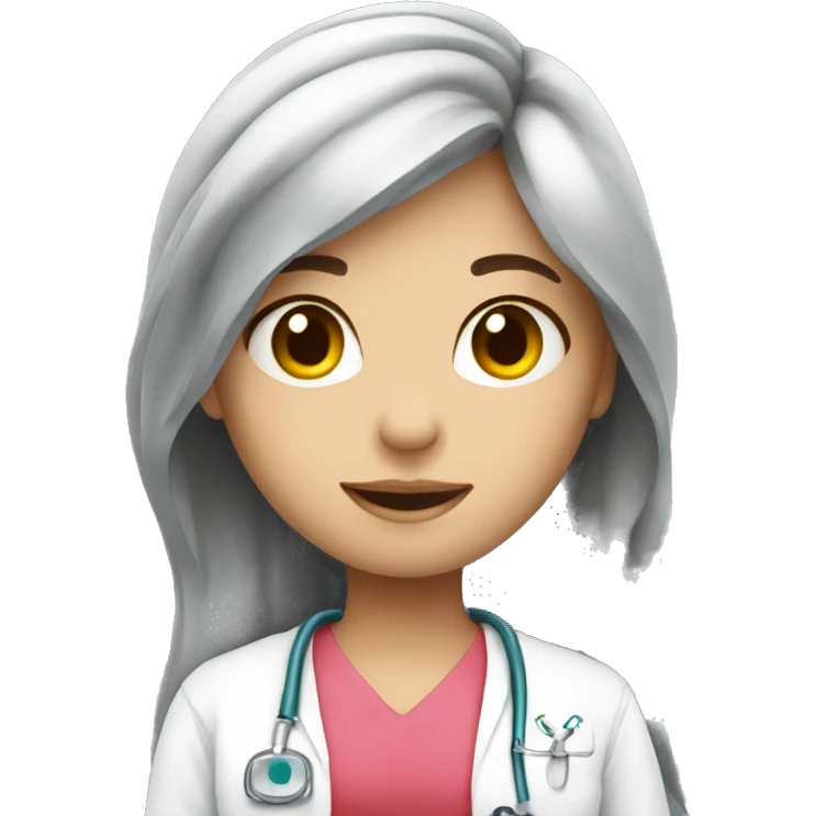 Girl in hospital with ekg  emoji