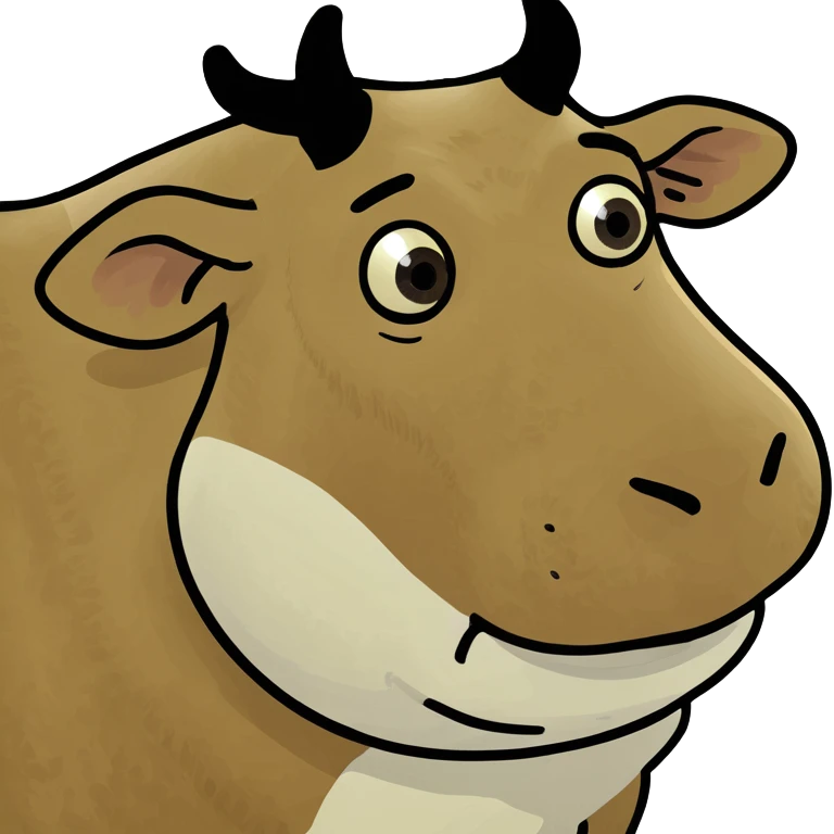 A fat cow emoji