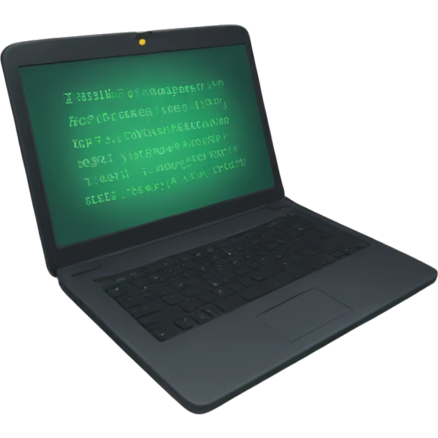 laptop with code  emoji