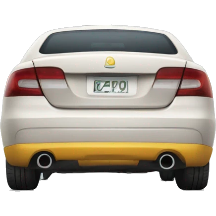 Back car with Exhaust pipe emoji