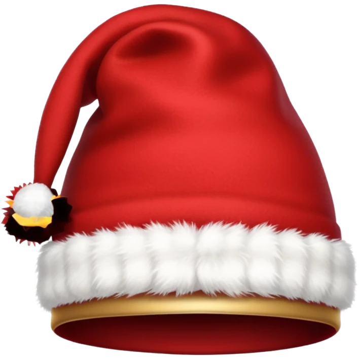 The red Christmas hat emoji