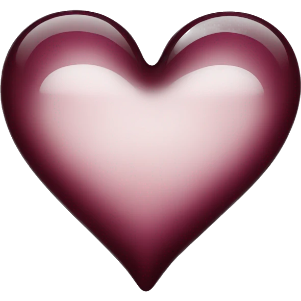 Burgundy glass heart emoji