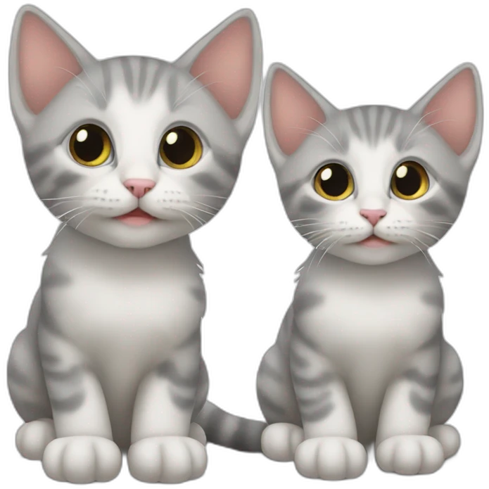Two kittens emoji