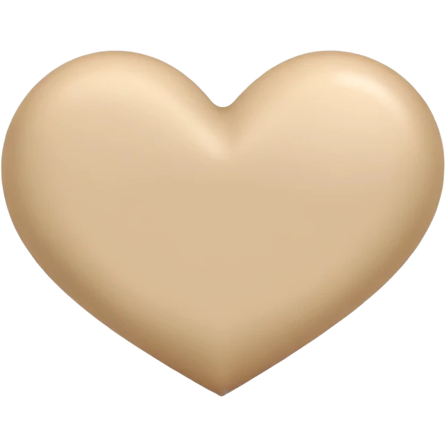 Beige heart  emoji