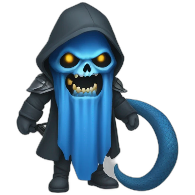 blue reaper with python emoji