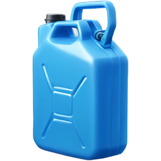 Blue plastic Jerry can emoji