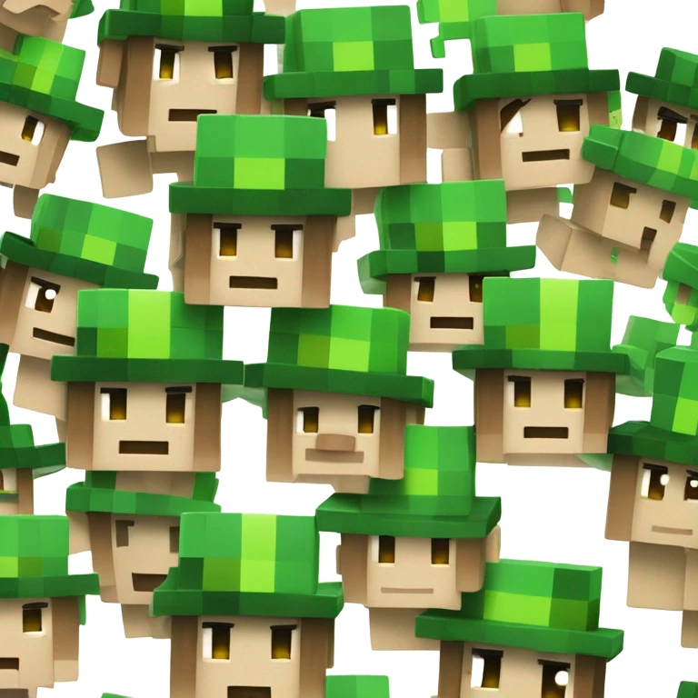 Minecraft creeper with a hat emoji