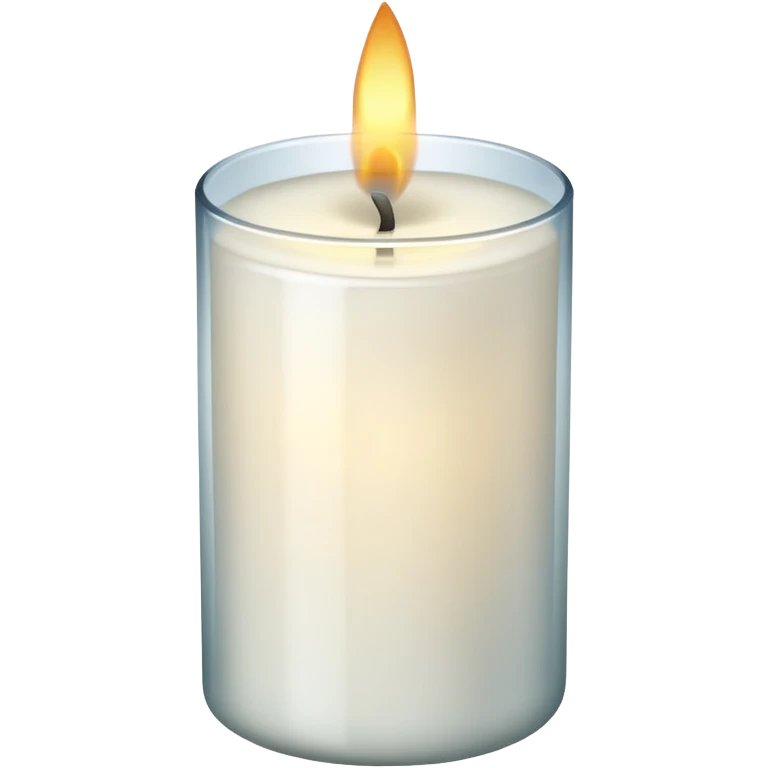 A white candle in glass emoji