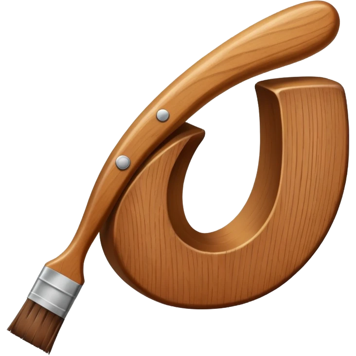 brush making a curved letter emoji