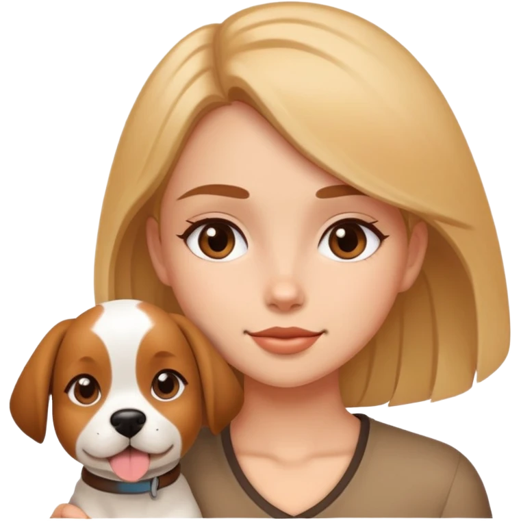 girl with dog emoji