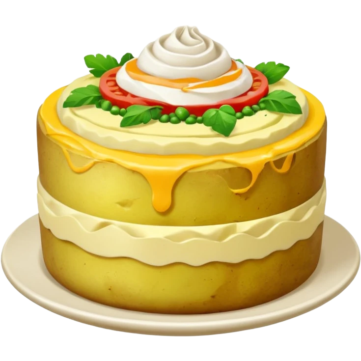 create an animated image of a causa, the food emoji