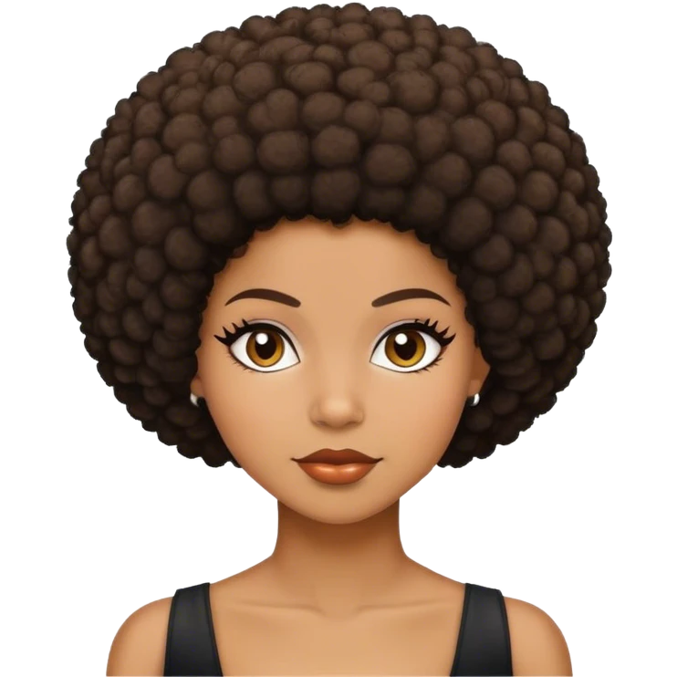 Black Latina with pixie afro emoji