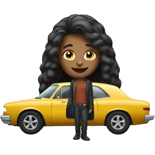 The car is going to raven emoji