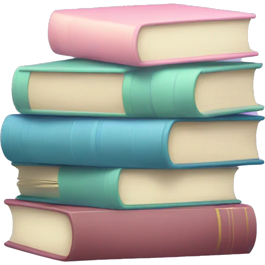 pastel stack of books emoji