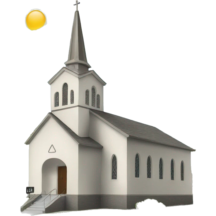 Word emoji with a church in emoji