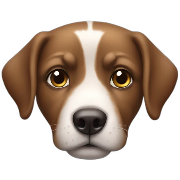 Un chien avec des cœurs dans les yeux emoji