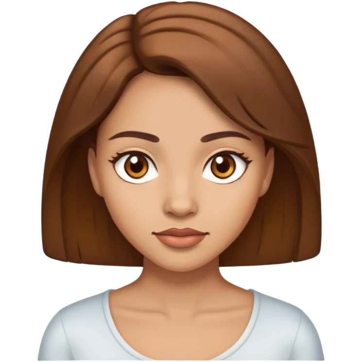 Light skin brown hair brown eyes women emoji