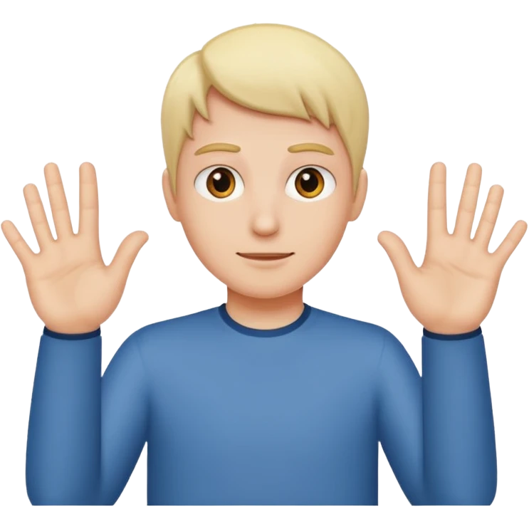 Person holding up 5 fingers emoji