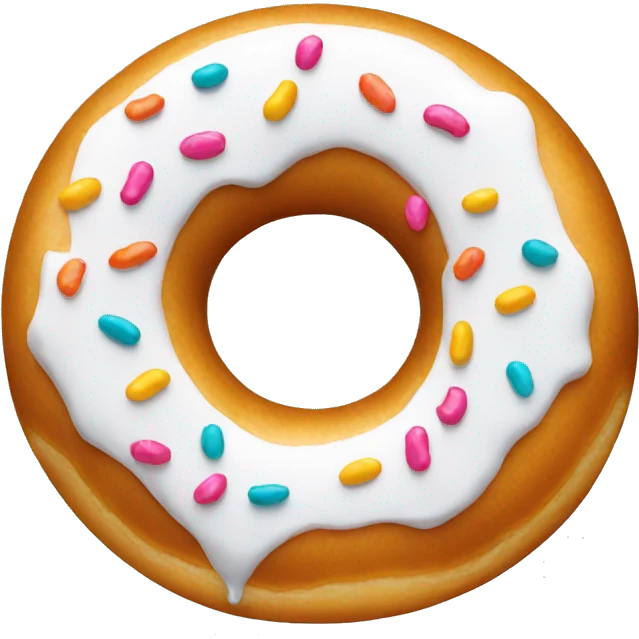 White Glazed Donut emoji