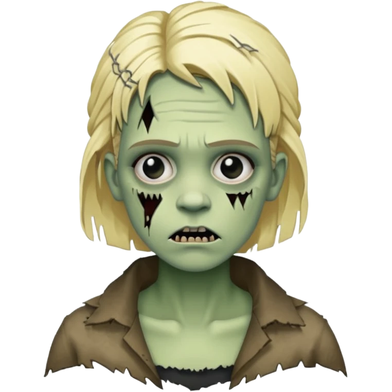 blonde woman frankenstein emoji