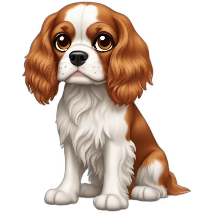 dog Cavalier King Charles Spaniel full height emoji