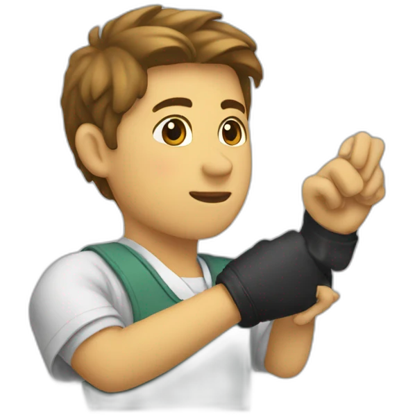 raising a sleeve emoji