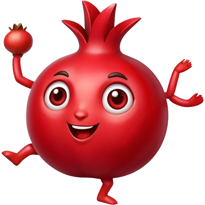 Dancing pomegranate  emoji