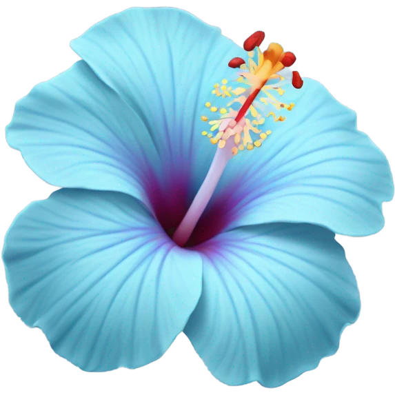 pastel Blue hibiscus flower emoji