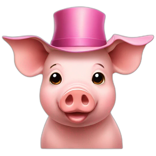 pig with hat emoji