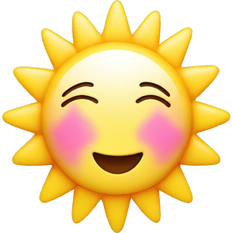 sunshine with pink background  emoji