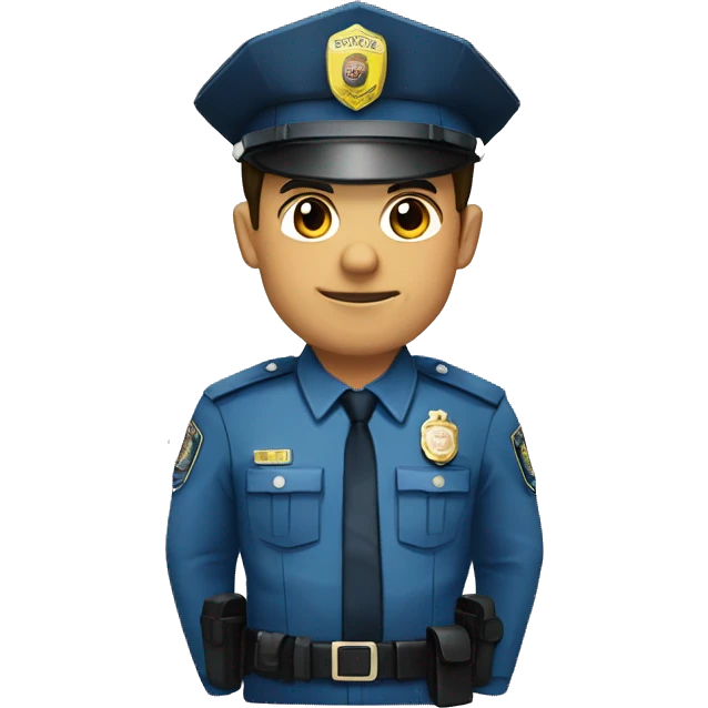 policía guapo moreno con un pendiente de un lado  emoji